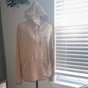 Champion Beige Ribbed Hoodie